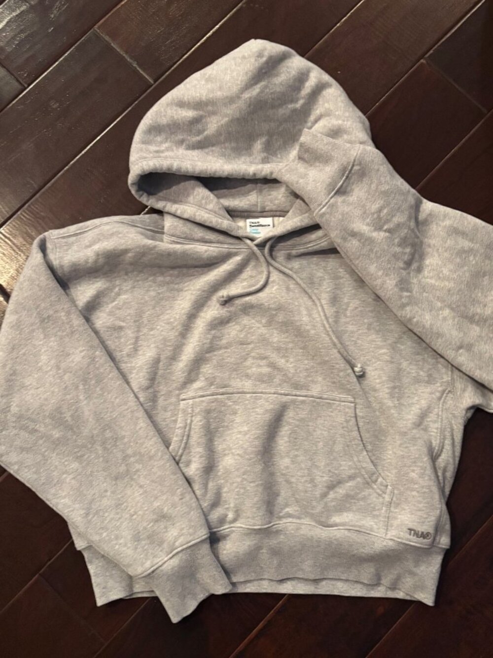 TNA Sweatfleece Cozy Fleece Boyfriend Fit Cropped Hoodie - Size Medium - Picture 9 of 9